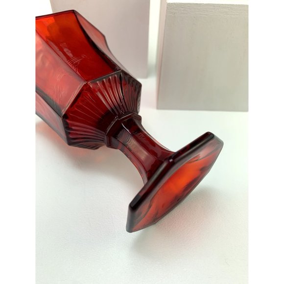 Vintage Independance Ruby Red Glass Wine Cordials. - Picture 8 of 9